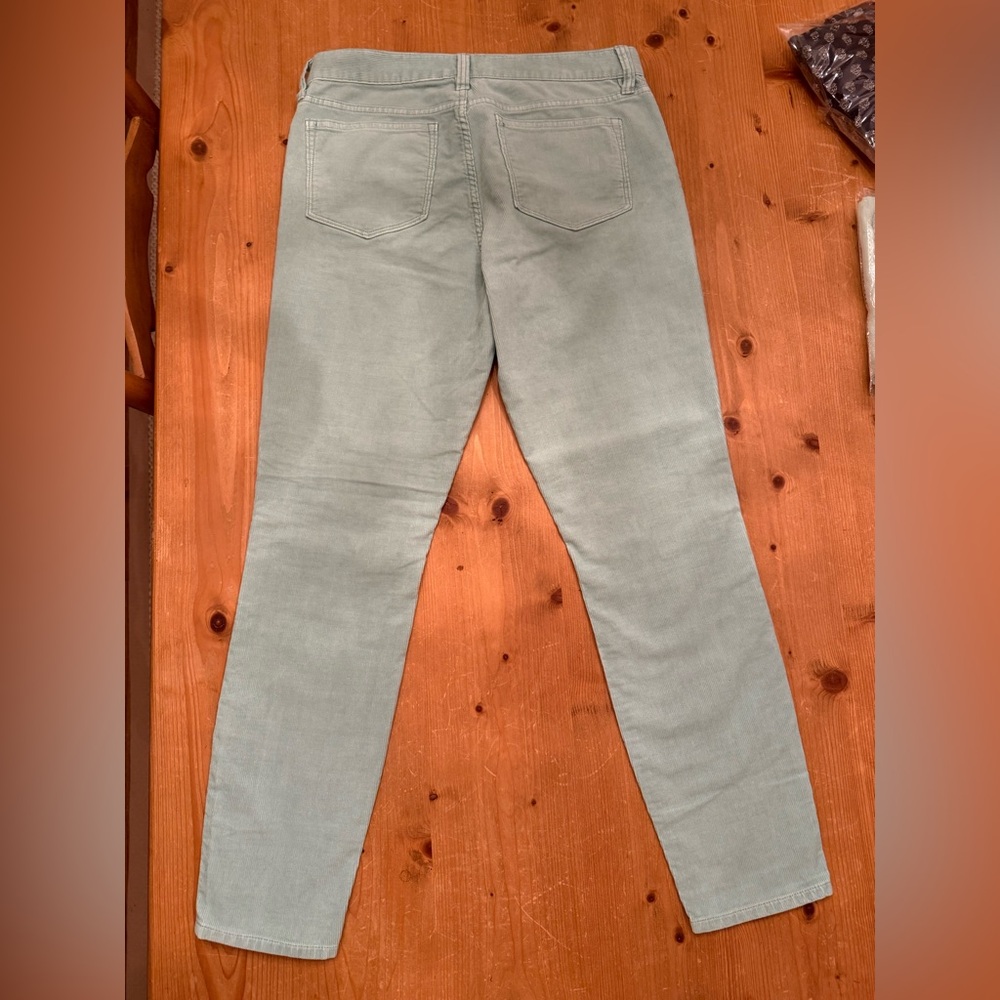 New J. Crew Green Skinny Pants Chic Style Size 28 NWT